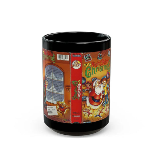 THE NIGHT BEFORE CHRISTMAS (VHS COVER) - Black Coffee Mug-15oz-Go Mug Yourself