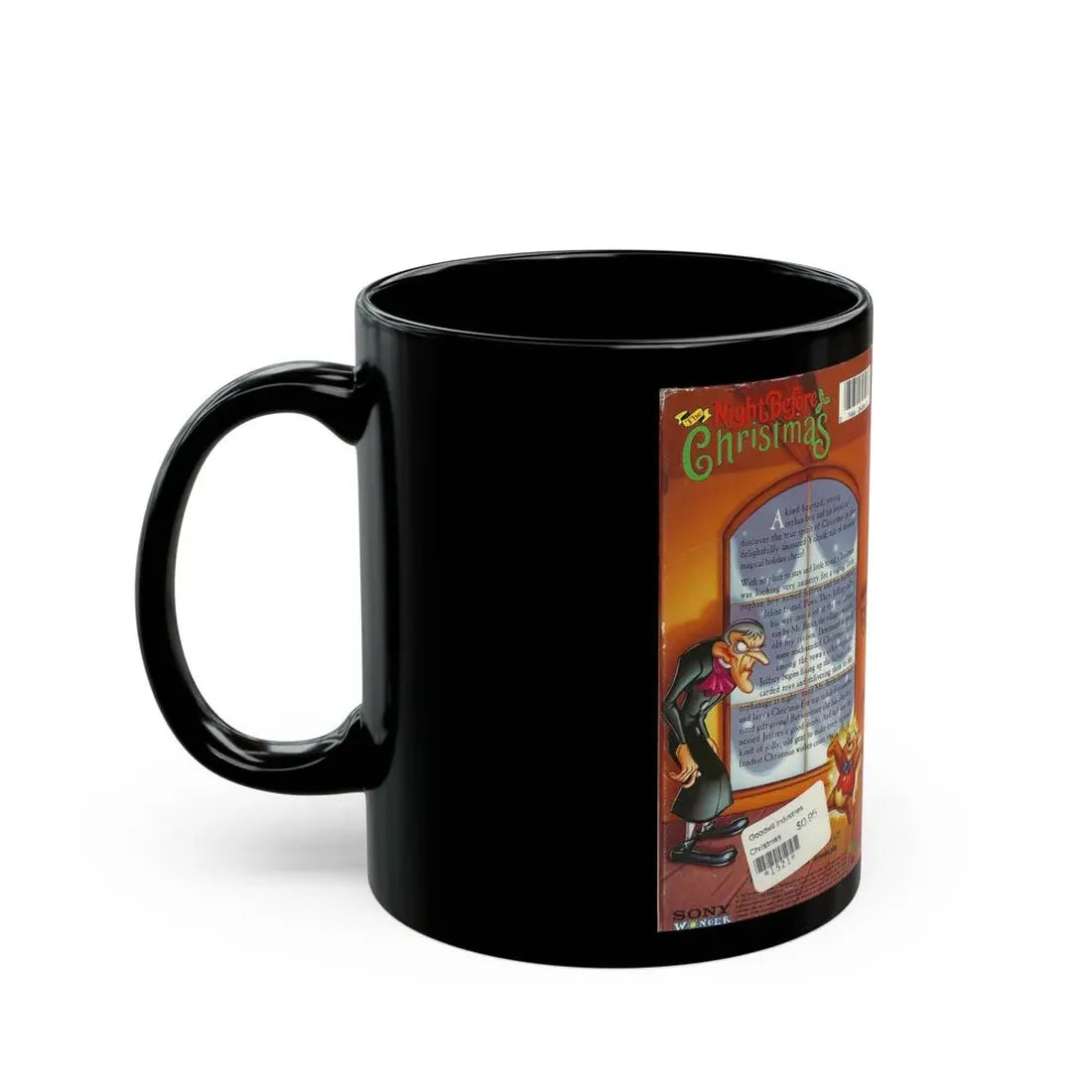 THE NIGHT BEFORE CHRISTMAS (VHS COVER) - Black Coffee Mug - Go Mug Yourself