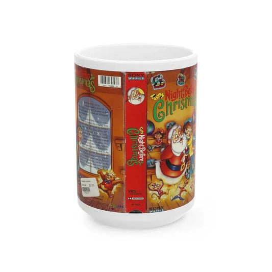THE NIGHT BEFORE CHRISTMAS (VHS COVER) - White Coffee Mug 15oz - Go Mug Yourself