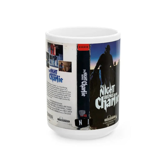 THE NIGHT BRINGS CHARLIE (VHS COVER) - White Coffee Mug 15oz - Go Mug Yourself