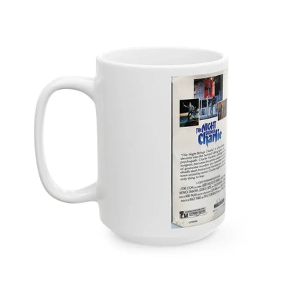 THE NIGHT BRINGS CHARLIE (VHS COVER) - White Coffee Mug - Go Mug Yourself