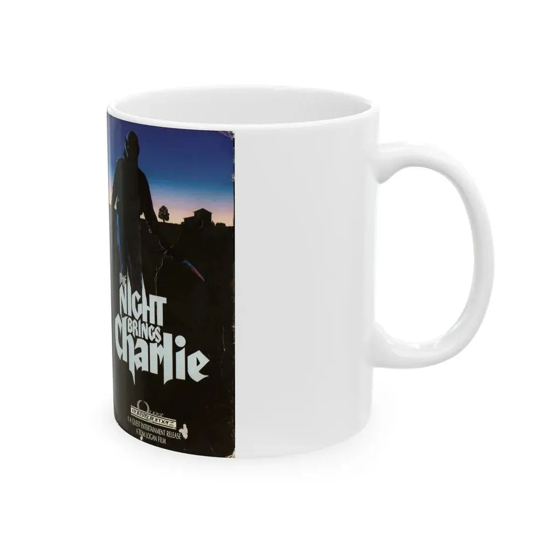THE NIGHT BRINGS CHARLIE (VHS COVER) - White Coffee Mug - Go Mug Yourself