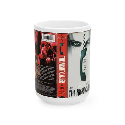 THE NIGHT CALLER (VHS COVER) - White Coffee Mug 15oz - Go Mug Yourself