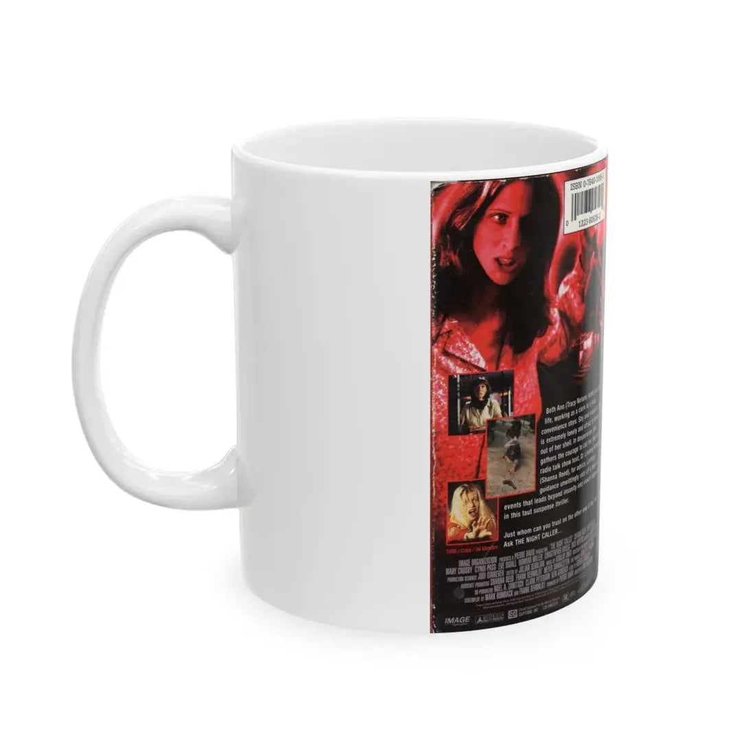 THE NIGHT CALLER (VHS COVER) - White Coffee Mug - Go Mug Yourself