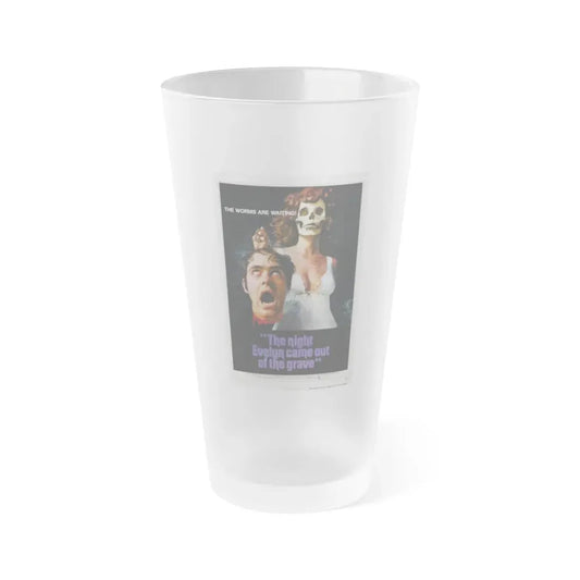 THE NIGHT EVELYN CAME OUT OF THE GRAVE 1971 Movie Poster - Frosted Pint Glass 16oz Default Title - Go Mug Yourself