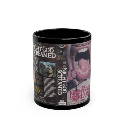 THE NIGHT GOD SCREAMED (VHS COVER) - Black Coffee Mug 11oz - Go Mug Yourself