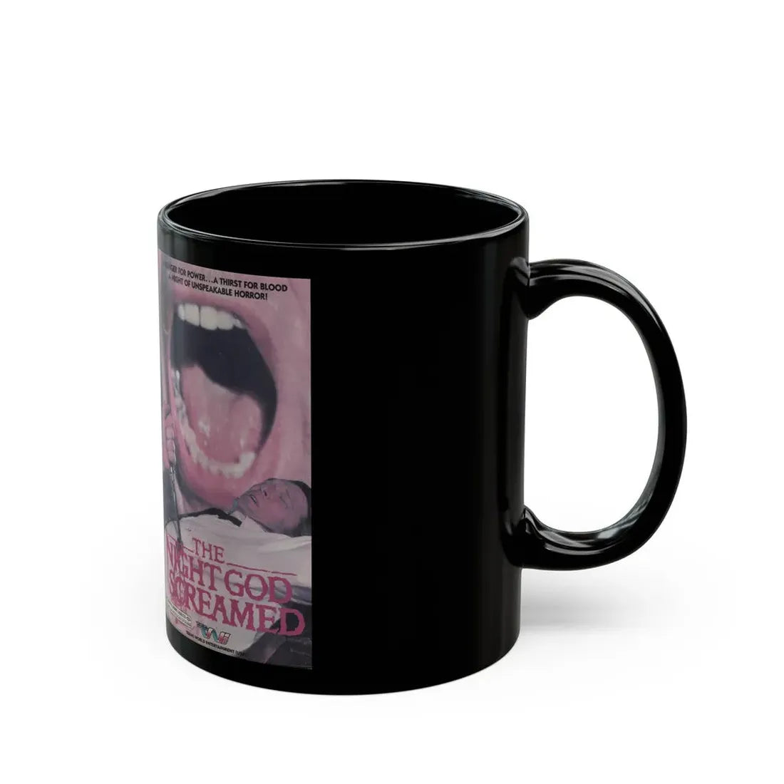THE NIGHT GOD SCREAMED (VHS COVER) - Black Coffee Mug - Go Mug Yourself