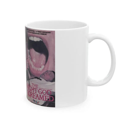 THE NIGHT GOD SCREAMED (VHS COVER) - White Coffee Mug - Go Mug Yourself
