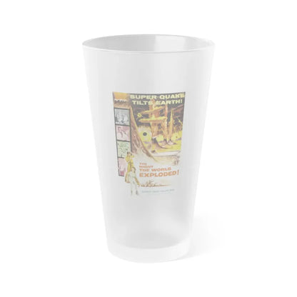 THE NIGHT THE WORLD EXPLODED 1957 Movie Poster - Frosted Pint Glass 16oz Default Title - Go Mug Yourself