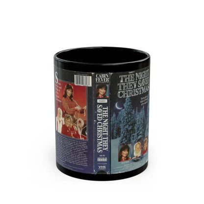THE NIGHT THEY SAVED CHRISTMAS (VHS COVER) - Black Coffee Mug 11oz - Go Mug Yourself