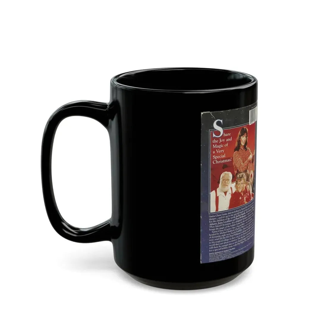 THE NIGHT THEY SAVED CHRISTMAS (VHS COVER) - Black Coffee Mug - Go Mug Yourself
