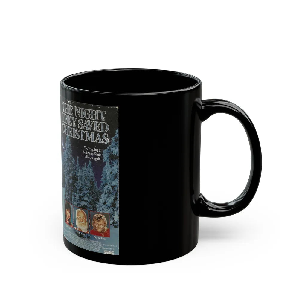 THE NIGHT THEY SAVED CHRISTMAS (VHS COVER) - Black Coffee Mug-Go Mug Yourself