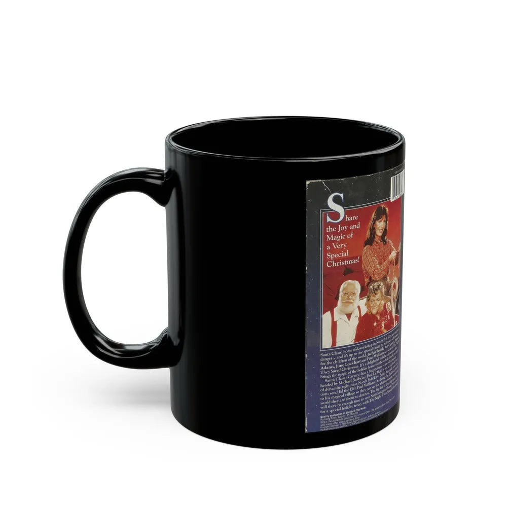 THE NIGHT THEY SAVED CHRISTMAS (VHS COVER) - Black Coffee Mug-Go Mug Yourself