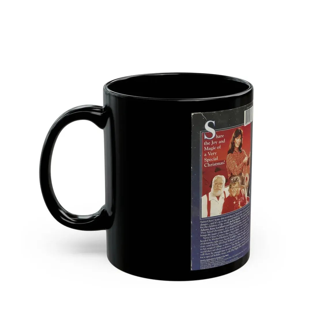 THE NIGHT THEY SAVED CHRISTMAS (VHS COVER) - Black Coffee Mug - Go Mug Yourself