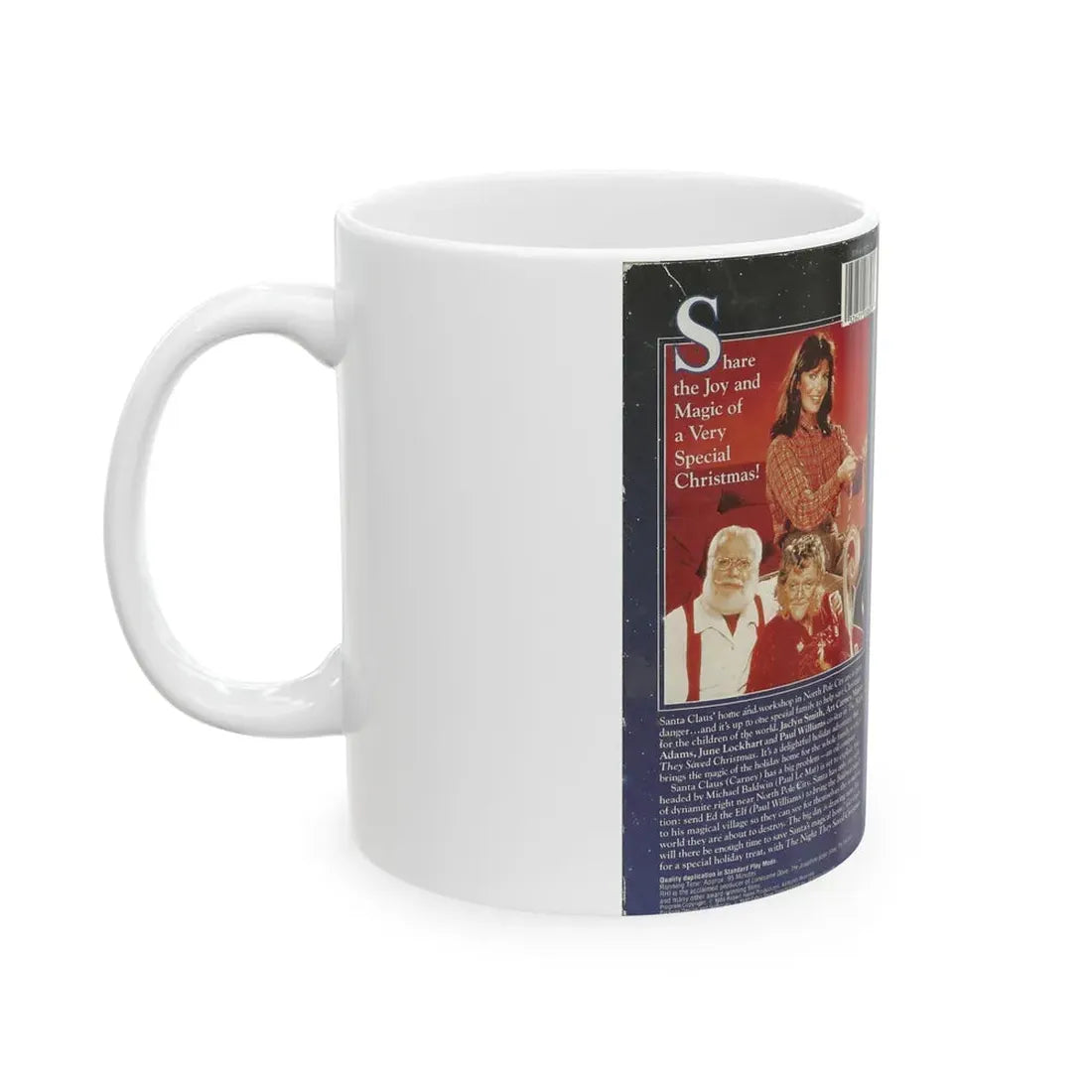 THE NIGHT THEY SAVED CHRISTMAS (VHS COVER) - White Coffee Mug - Go Mug Yourself