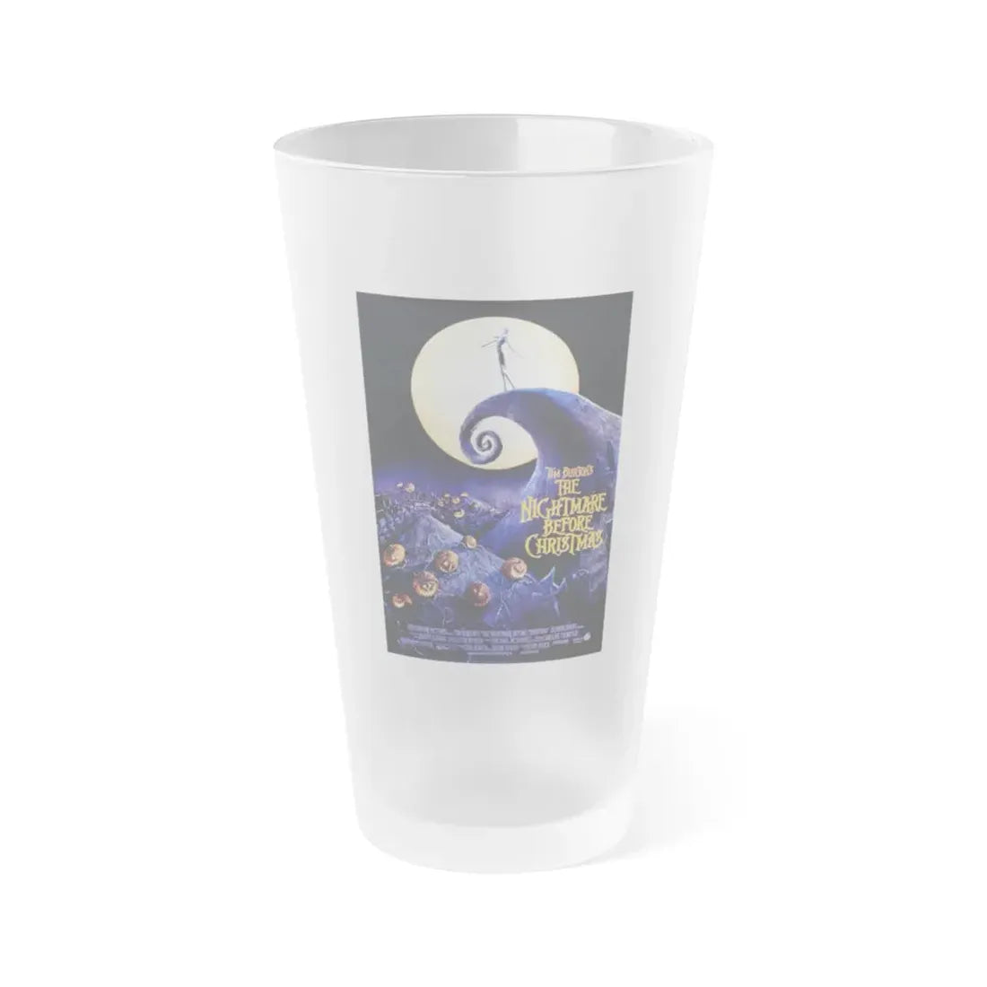 THE NIGHTMARE BEFORE CHRISTMAS 1993 Movie Poster - Frosted Pint Glass 16oz Default Title - Go Mug Yourself