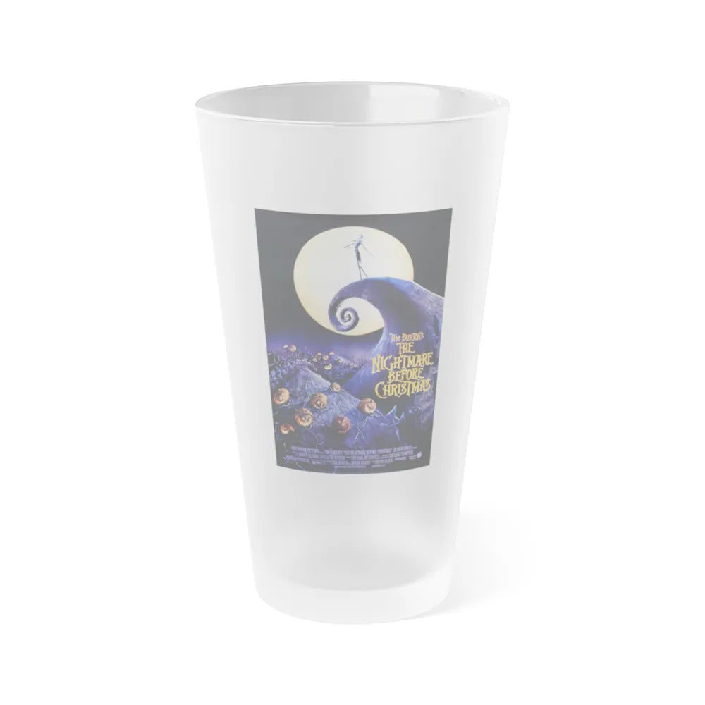 THE NIGHTMARE BEFORE CHRISTMAS 1993 Movie Poster - Frosted Pint Glass 16oz-Go Mug Yourself