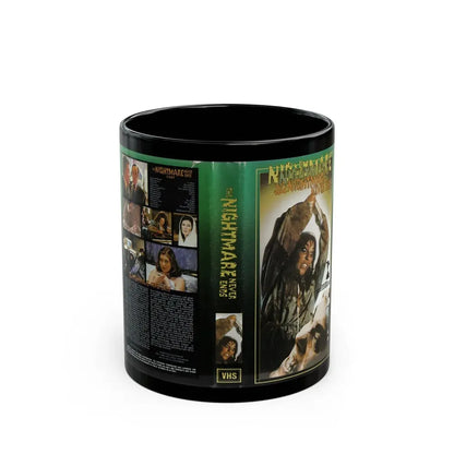 THE NIGHTMARE NEVER ENDS SLASHER (VHS COVER) - Black Coffee Mug 11oz - Go Mug Yourself