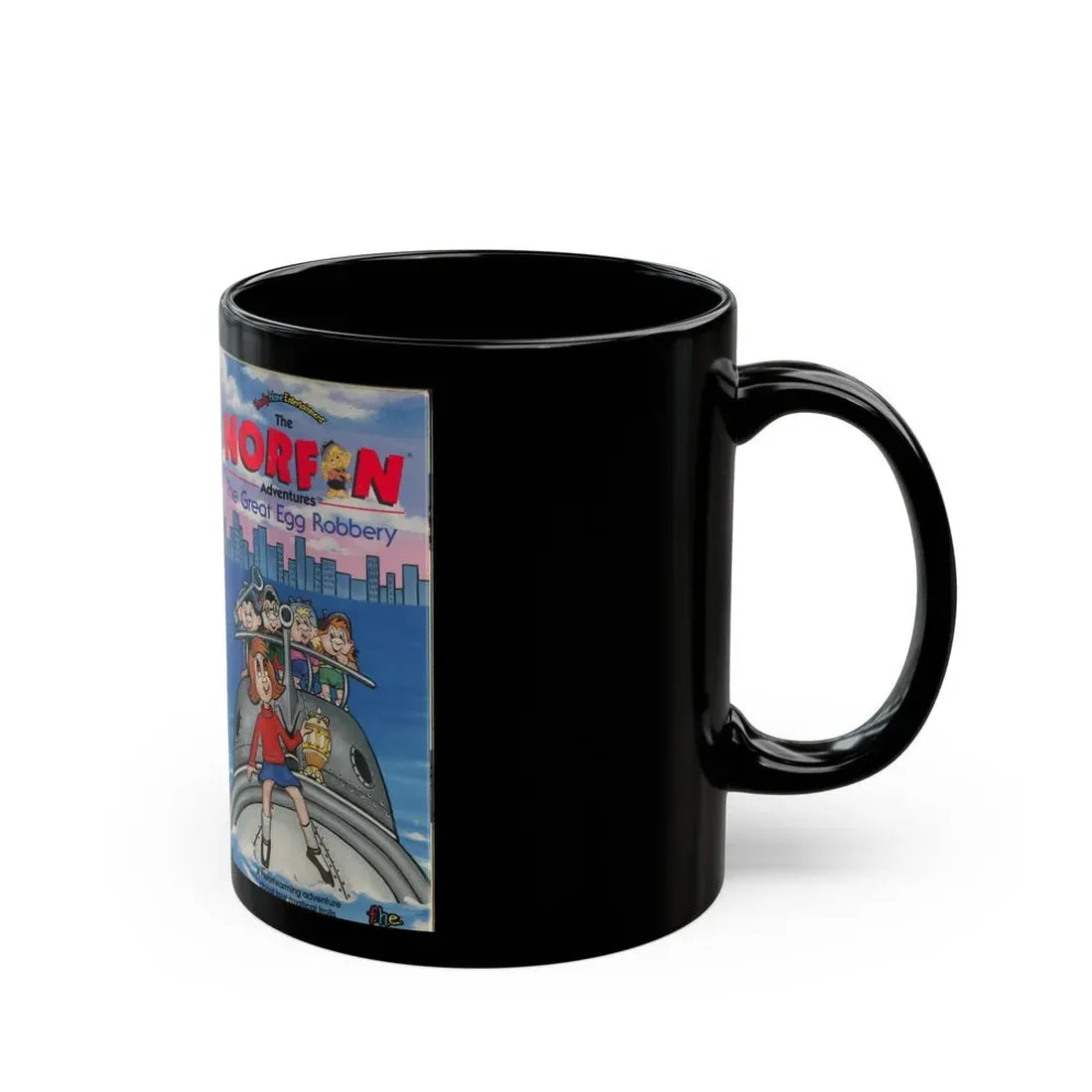 THE NORFIN ADVENTURES THE GREAT EGG ROBBERY (VHS COVER) - Black Coffee Mug - Go Mug Yourself