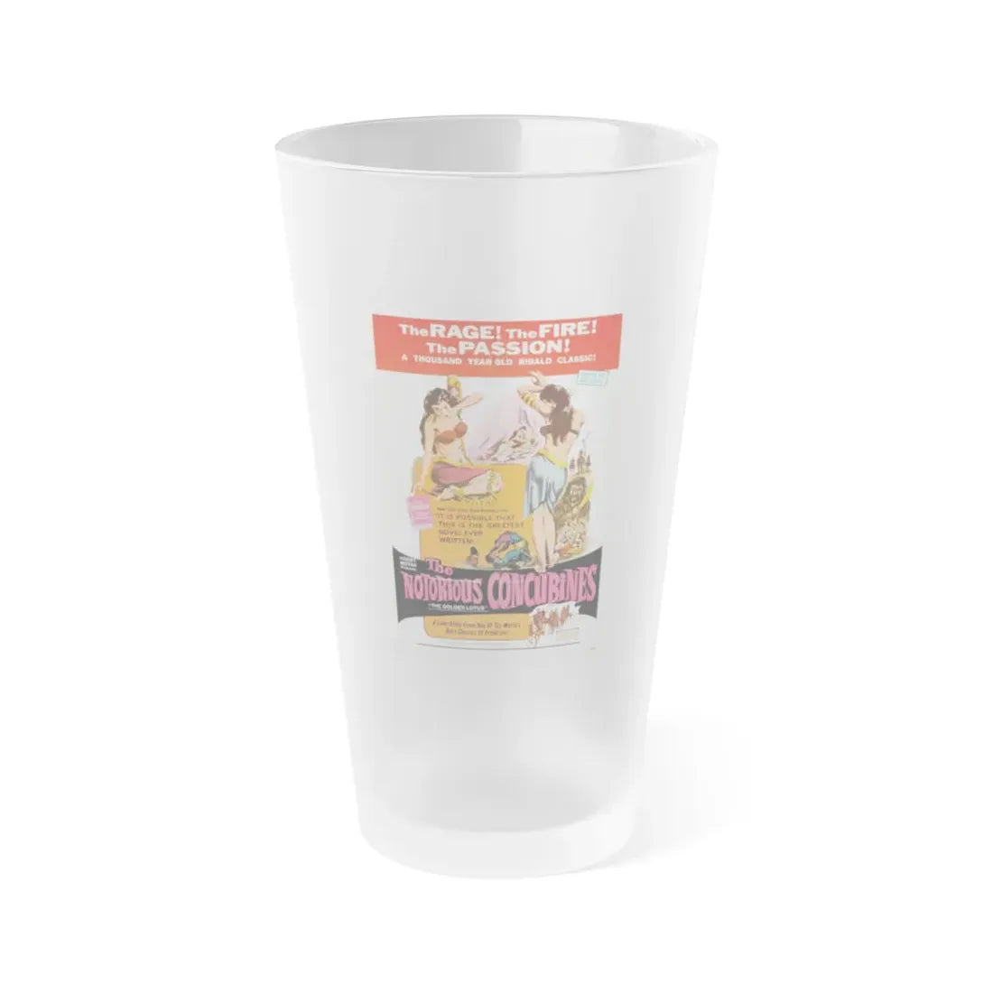 THE NOTORIOUS CONCUBINES 1968 Movie Poster - Frosted Pint Glass 16oz Default Title - Go Mug Yourself