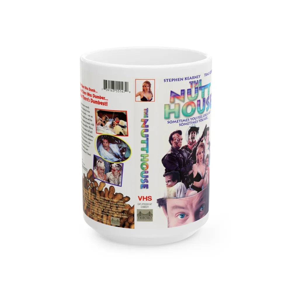 THE NUTT HOUSE (VHS COVER) - White Coffee Mug-15oz-Go Mug Yourself