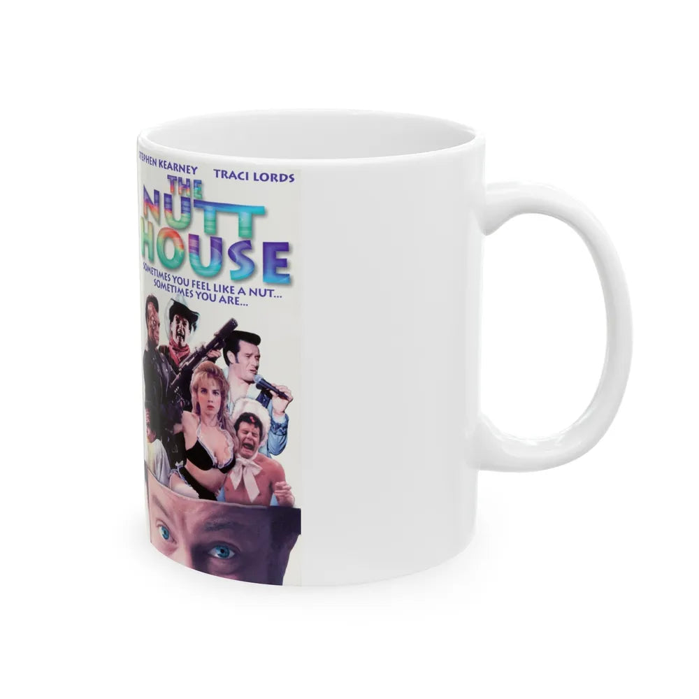 THE NUTT HOUSE (VHS COVER) - White Coffee Mug-Go Mug Yourself