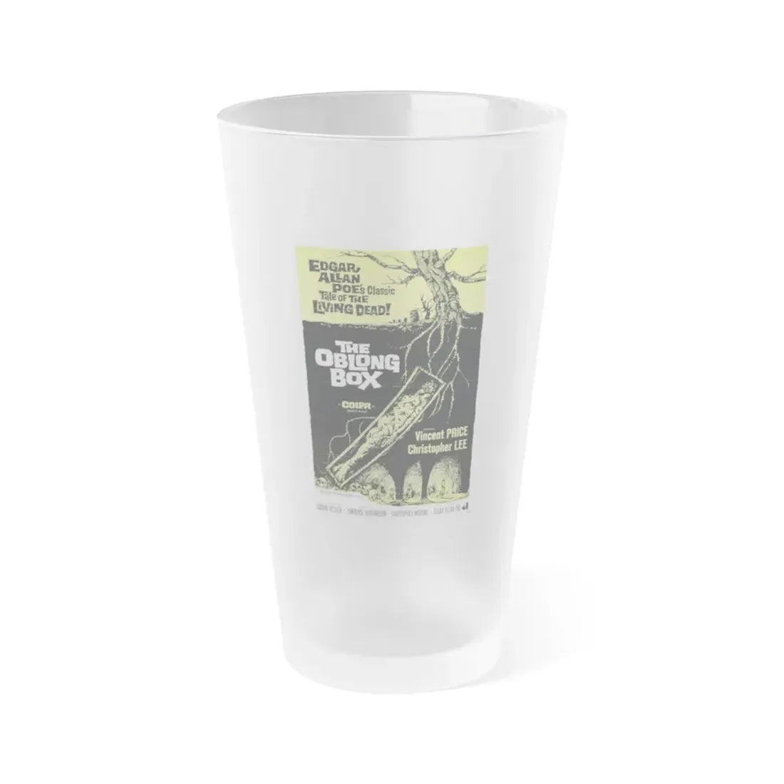 THE OBLONG BOX 1969 Movie Poster - Frosted Pint Glass 16oz Default Title - Go Mug Yourself