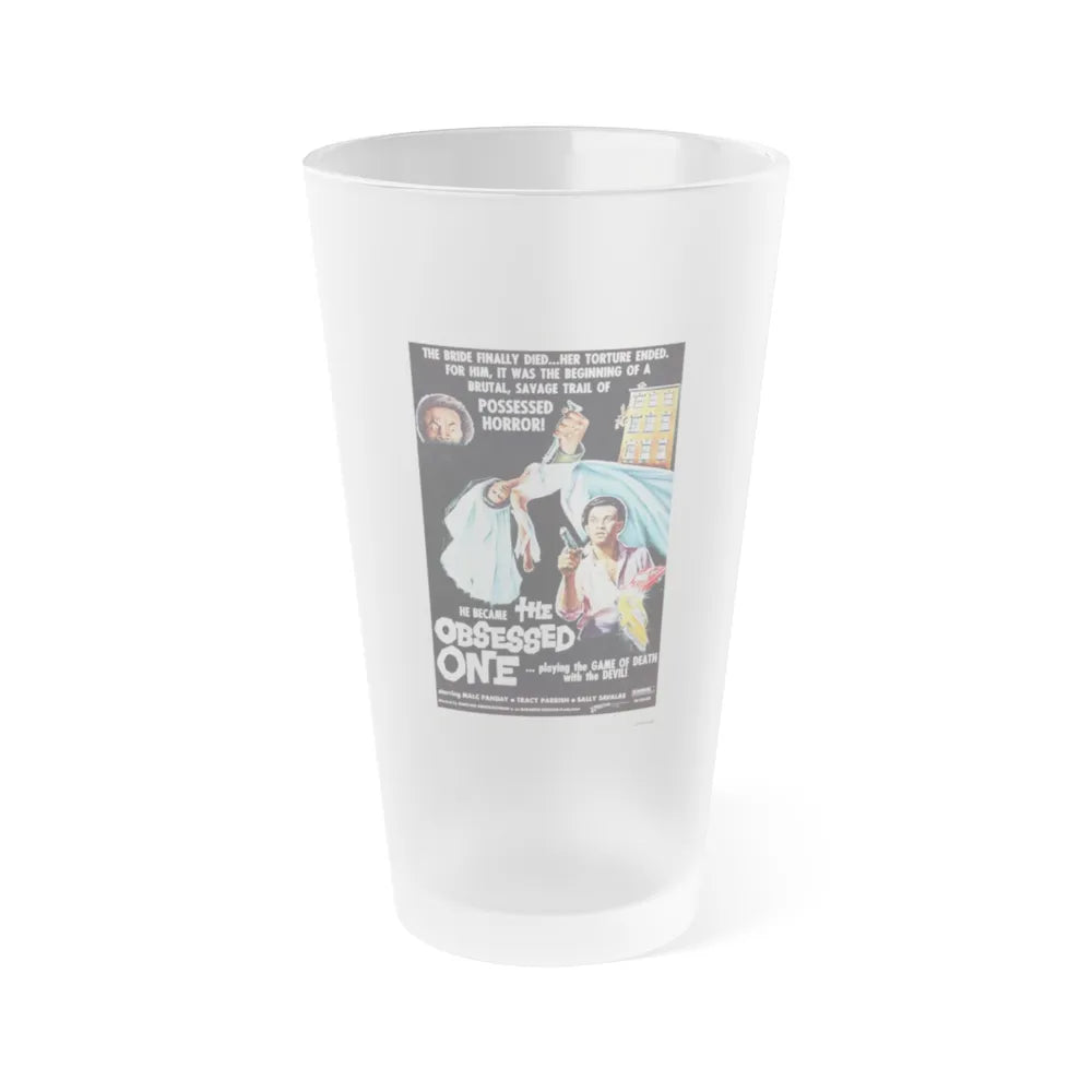 THE OBSESSED ONE 1974 Movie Poster - Frosted Pint Glass 16oz-16oz-Frosted-Go Mug Yourself