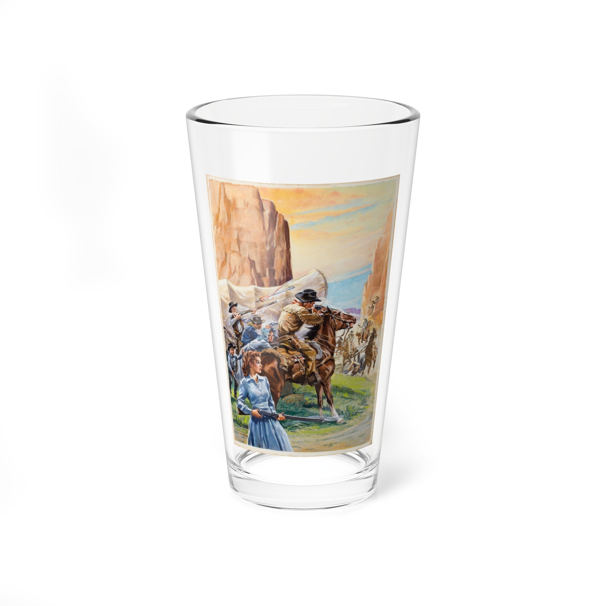 The Old West - Pint Glass 16oz-16oz-Go Mug Yourself