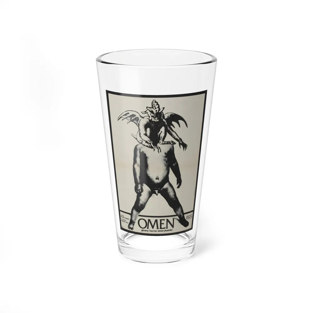 THE OMEN (POLISH) 1976 Movie Poster - Pint Glass 16oz-16oz-Go Mug Yourself