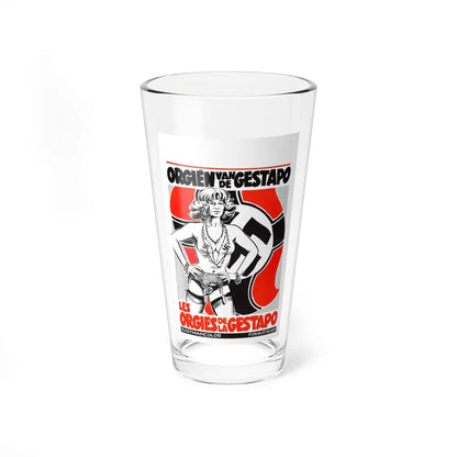 THE ORGIES OF THE GESTAPO (BELGIAN) 1977 Movie Poster - Pint Glass 16oz-16oz-Go Mug Yourself