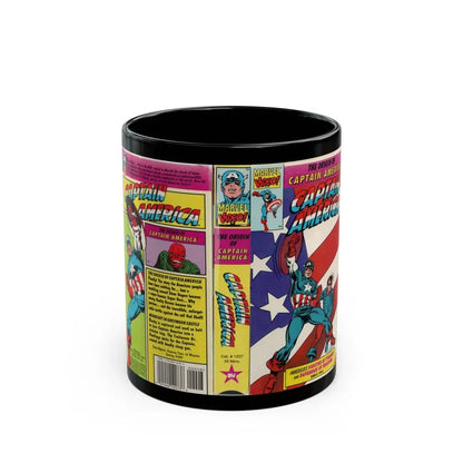 THE ORIGIN OF CAPTAIN AMERICA (VHS COVER) - Black Coffee Mug 11oz - Go Mug Yourself