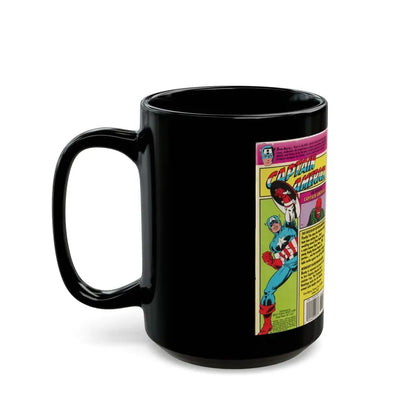 THE ORIGIN OF CAPTAIN AMERICA (VHS COVER) - Black Coffee Mug - Go Mug Yourself