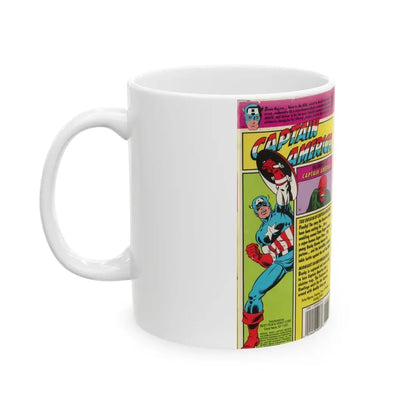 THE ORIGIN OF CAPTAIN AMERICA (VHS COVER) - White Coffee Mug - Go Mug Yourself