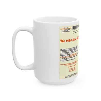 THE ORIGINAL SLASHER MANIA (VHS COVER) - White Coffee Mug - Go Mug Yourself