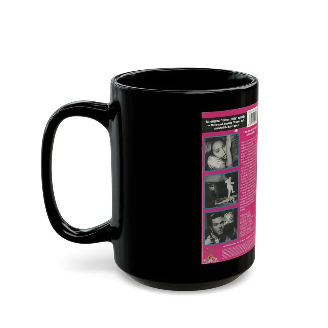 THE OUTER LIMITS DEMON WITH A GLASS HAND (VHS COVER) - Black Coffee Mug - Go Mug Yourself