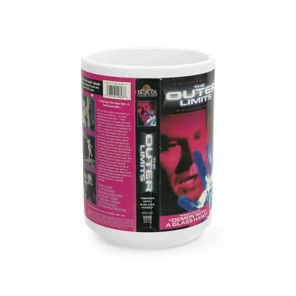 THE OUTER LIMITS DEMON WITH A GLASS HAND (VHS COVER) - White Coffee Mug 15oz - Go Mug Yourself