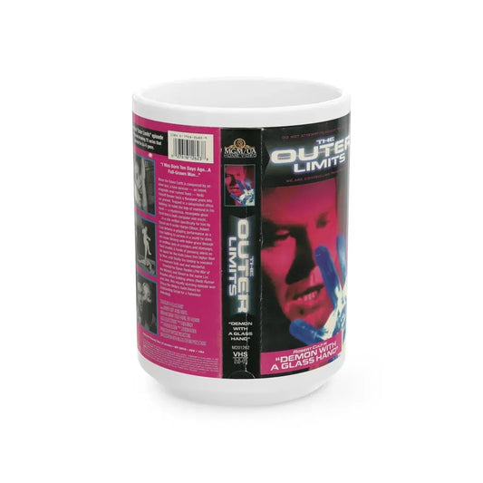 THE OUTER LIMITS DEMON WITH A GLASS HAND (VHS COVER) - White Coffee Mug 15oz - Go Mug Yourself