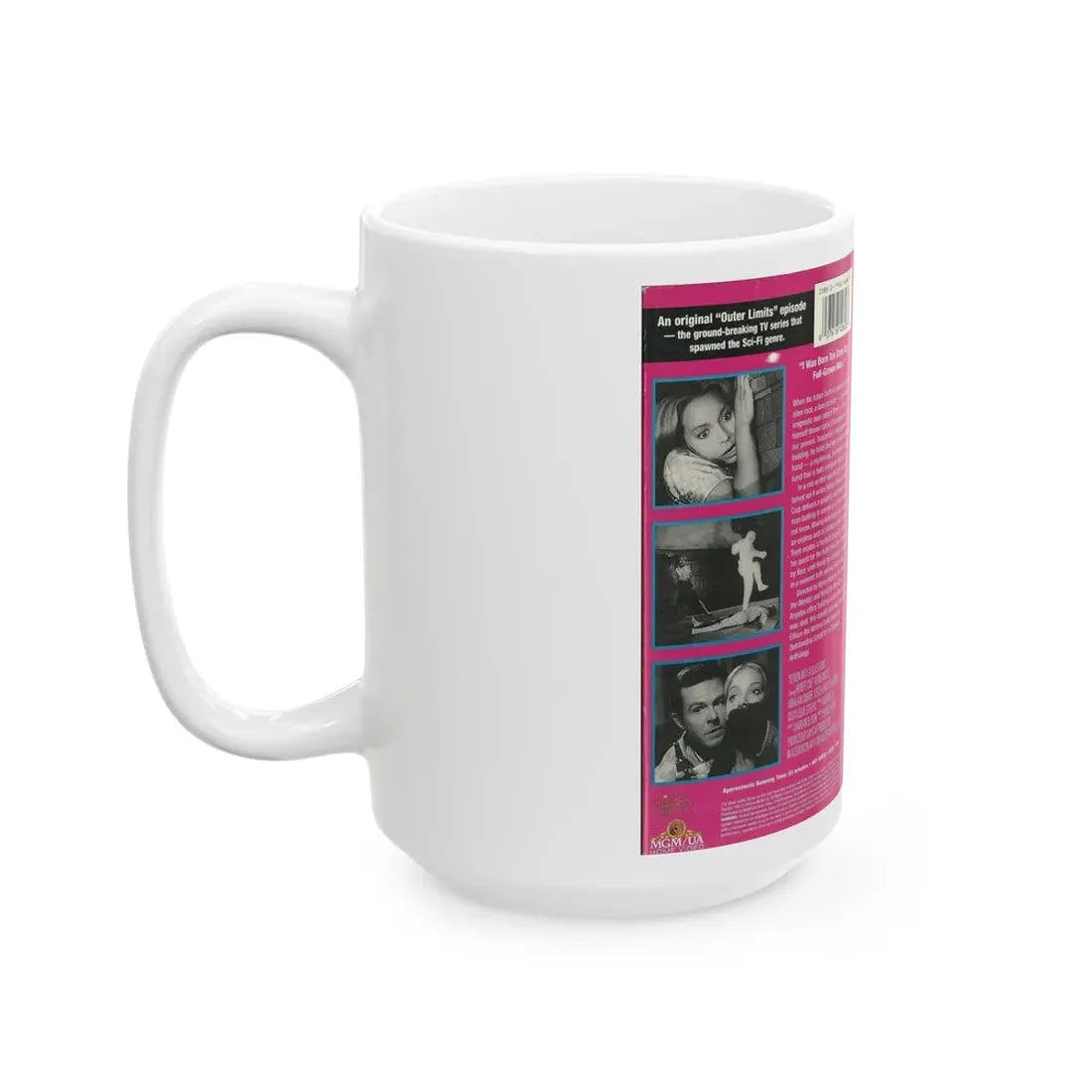 THE OUTER LIMITS DEMON WITH A GLASS HAND (VHS COVER) - White Coffee Mug - Go Mug Yourself