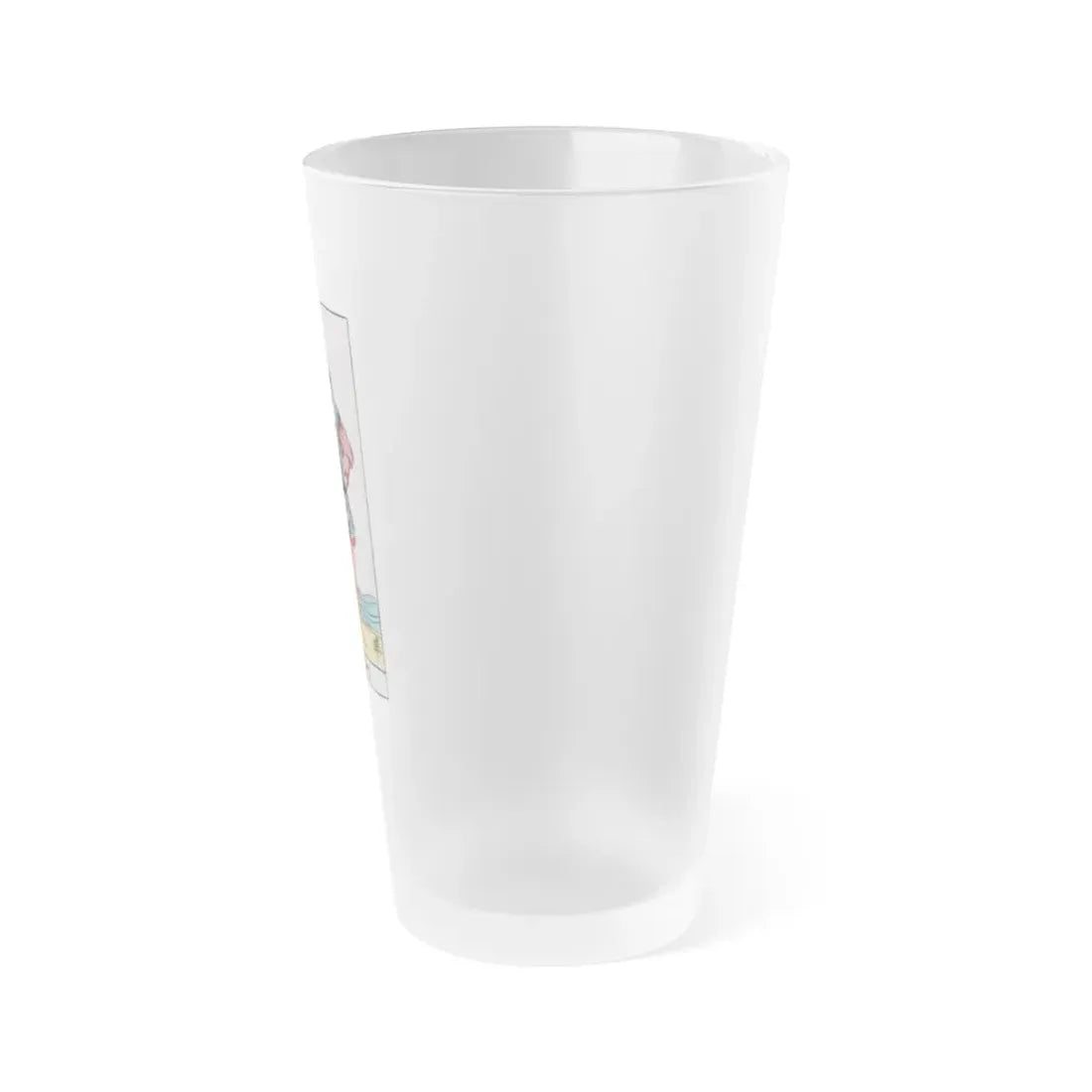 The Page of Cups (Tarot Card) Frosted Pint Glass 16oz - Go Mug Yourself