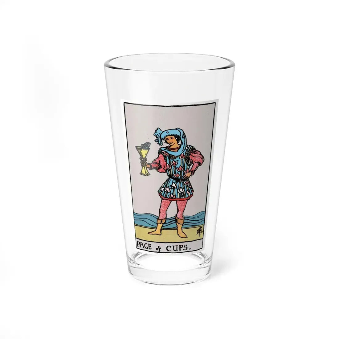 The Page of Cups (Tarot Card) Pint Glass 16oz 16oz - Go Mug Yourself