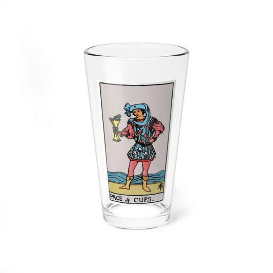 The Page of Cups (Tarot Card) Pint Glass 16oz 16oz - Go Mug Yourself