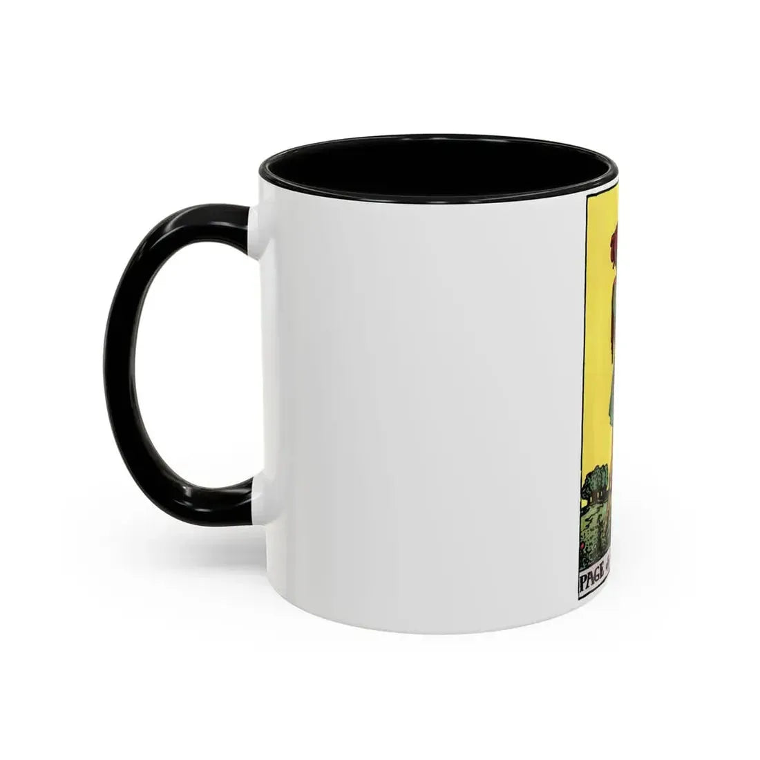The Page of Pentacles (Tarot Card) Accent Coffee Mug - Go Mug Yourself