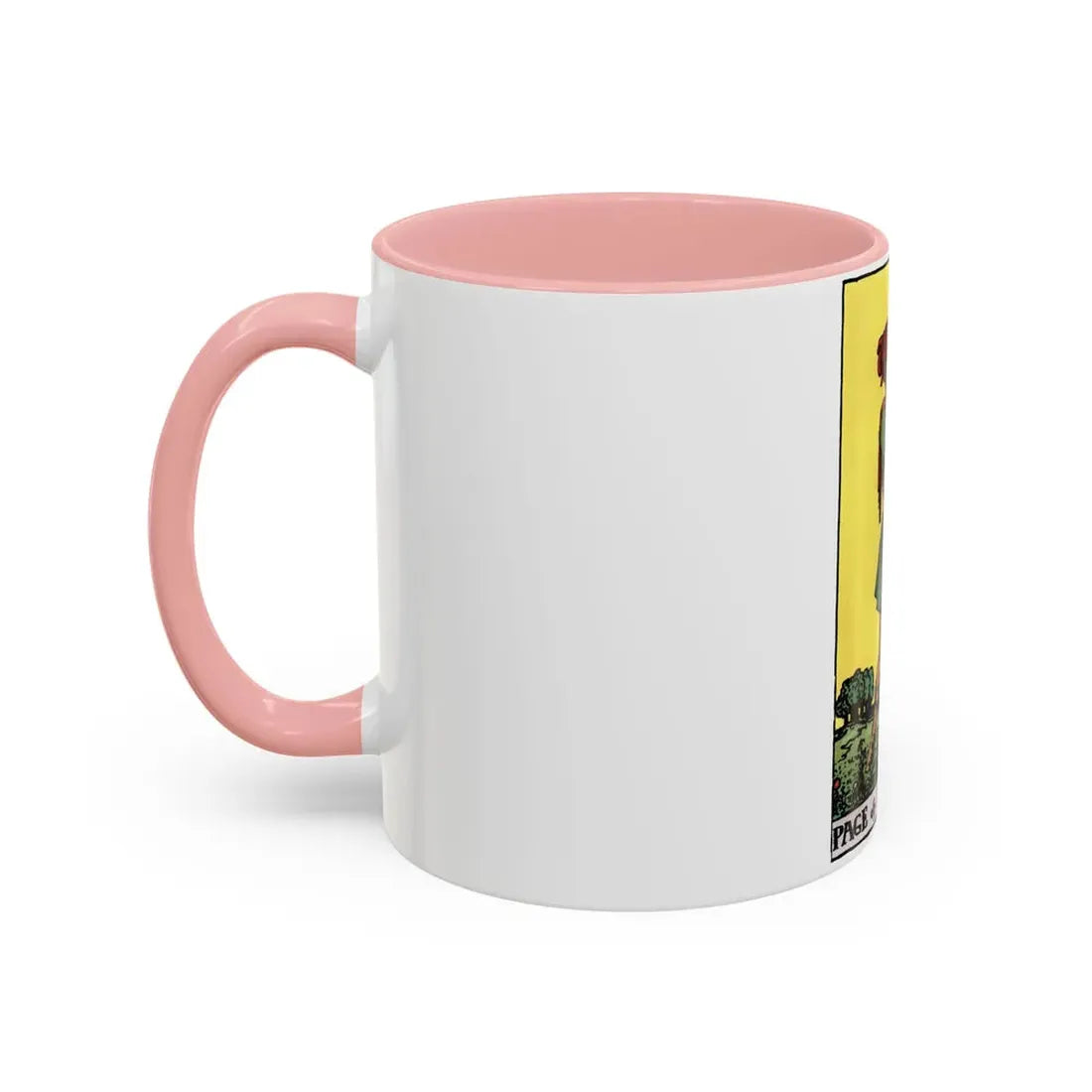 The Page of Pentacles (Tarot Card) Accent Coffee Mug - Go Mug Yourself
