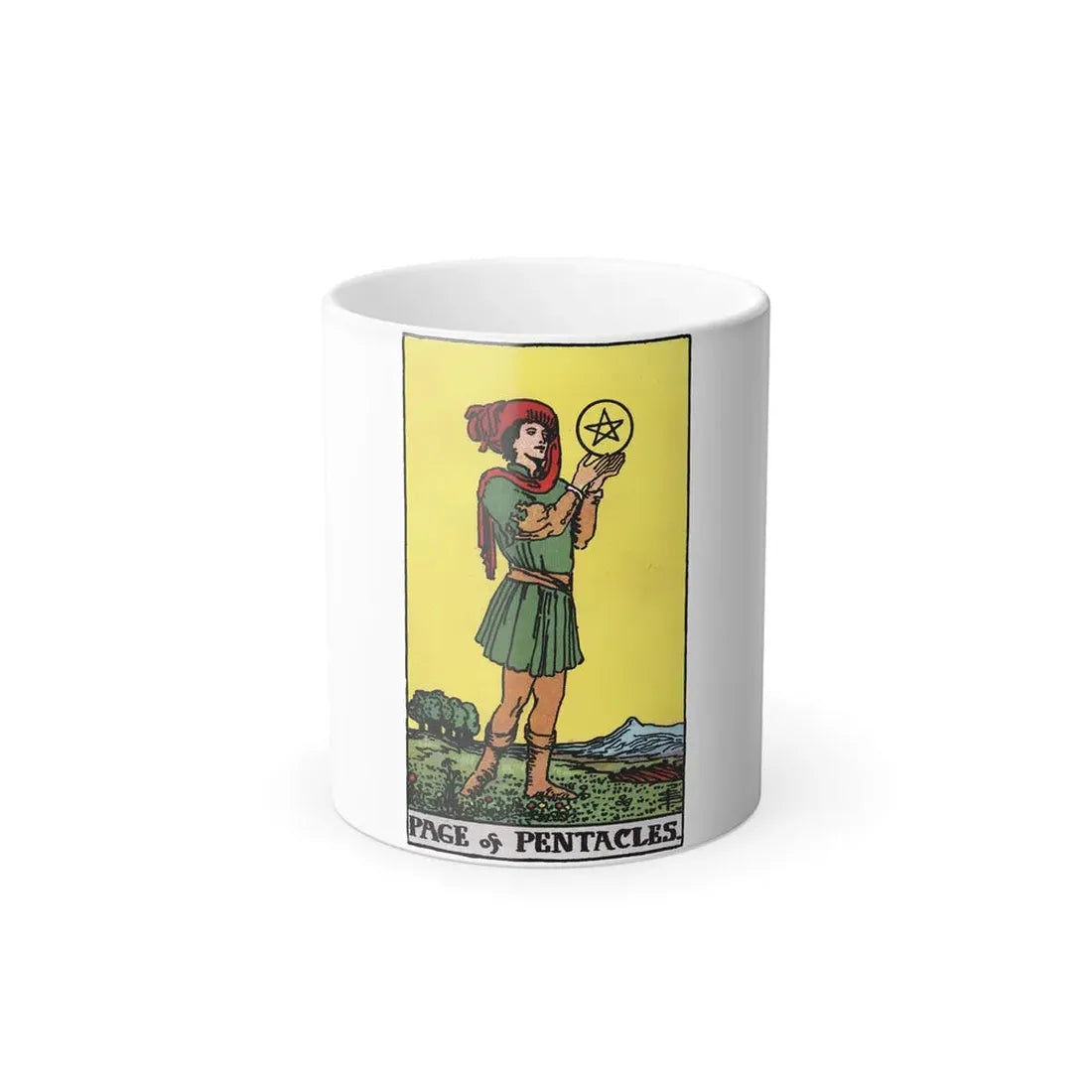The Page of Pentacles (Tarot Card) Color Changing Mug 11oz Default Title - Go Mug Yourself
