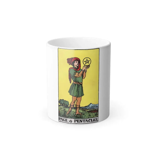 The Page of Pentacles (Tarot Card) Color Changing Mug 11oz Default Title - Go Mug Yourself