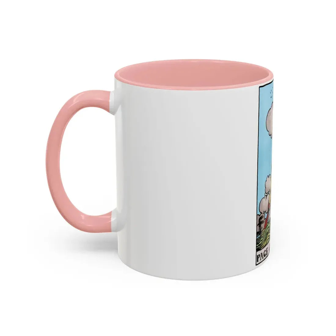The Page of Swords (Tarot Card) Accent Coffee Mug - Go Mug Yourself