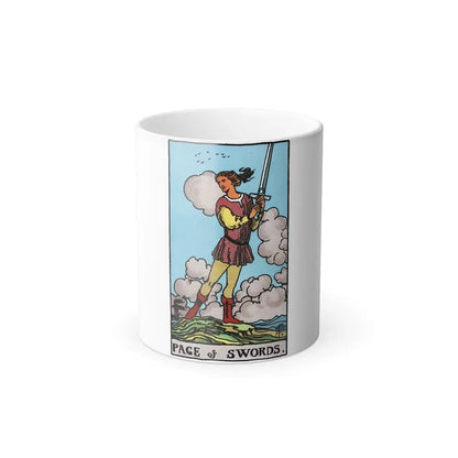 The Page of Swords (Tarot Card) Color Changing Mug 11oz Default Title - Go Mug Yourself