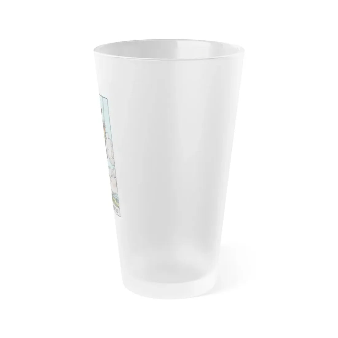 The Page of Swords (Tarot Card) Frosted Pint Glass 16oz - Go Mug Yourself