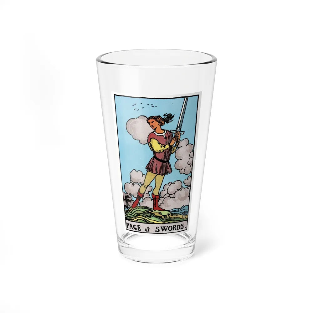 The Page of Swords (Tarot Card) Pint Glass 16oz-16oz-Go Mug Yourself